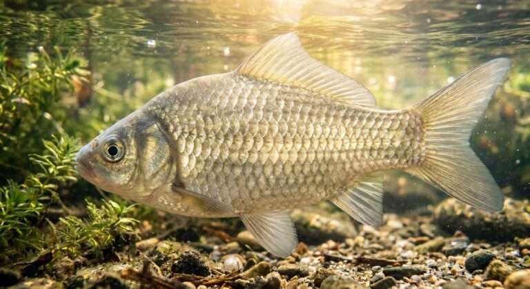 Prussian Carp in water