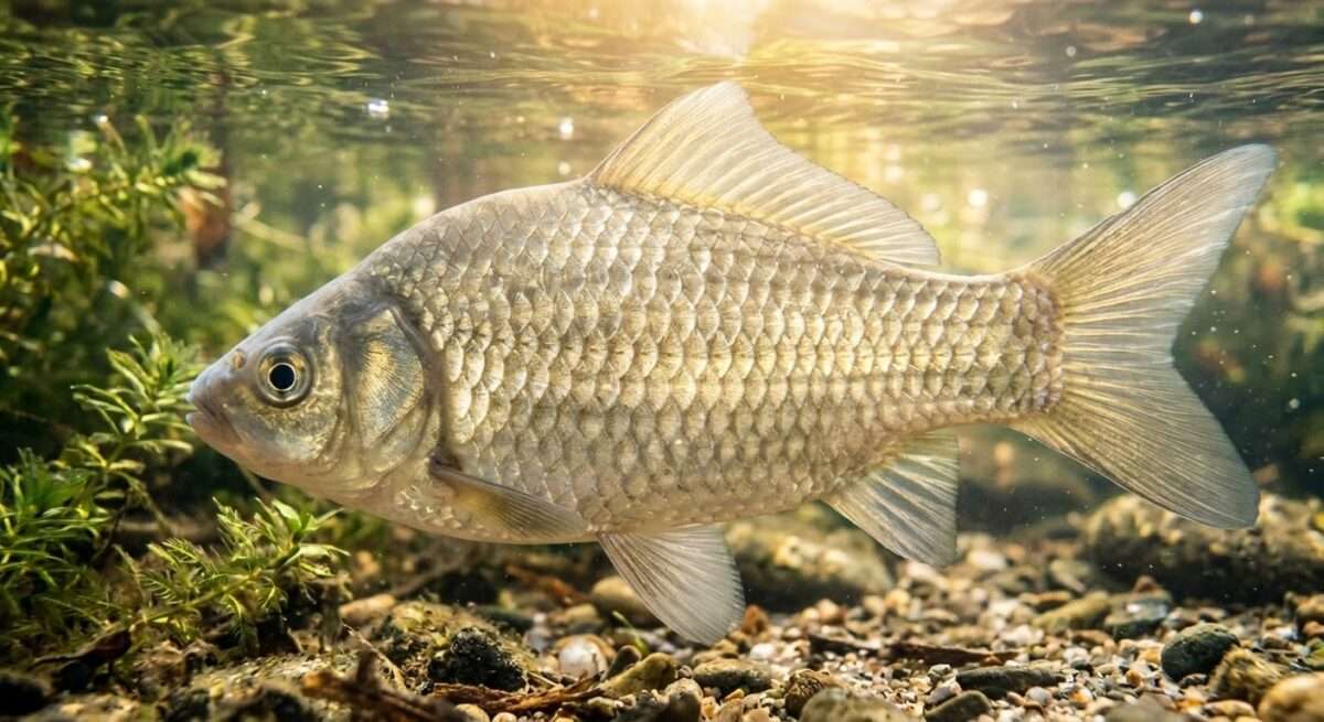 Prussian Carp in water