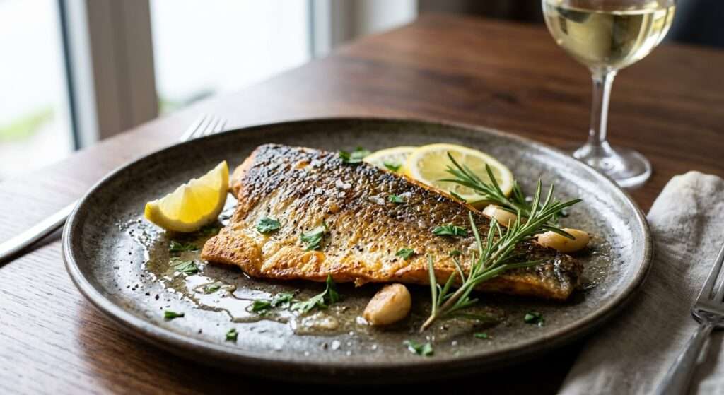 filet smuđa pripremljen na tiganju